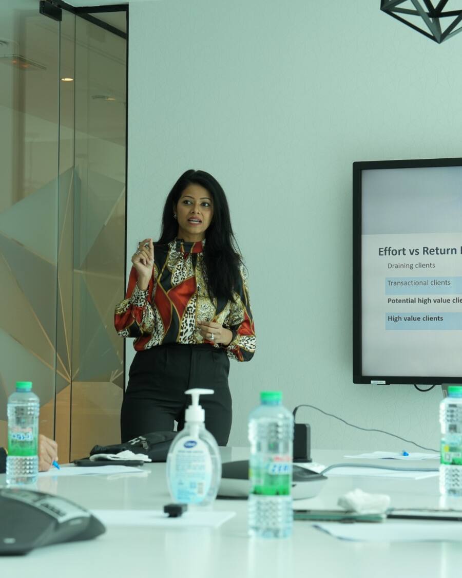 Sapna Chand leading a leadership masterclass